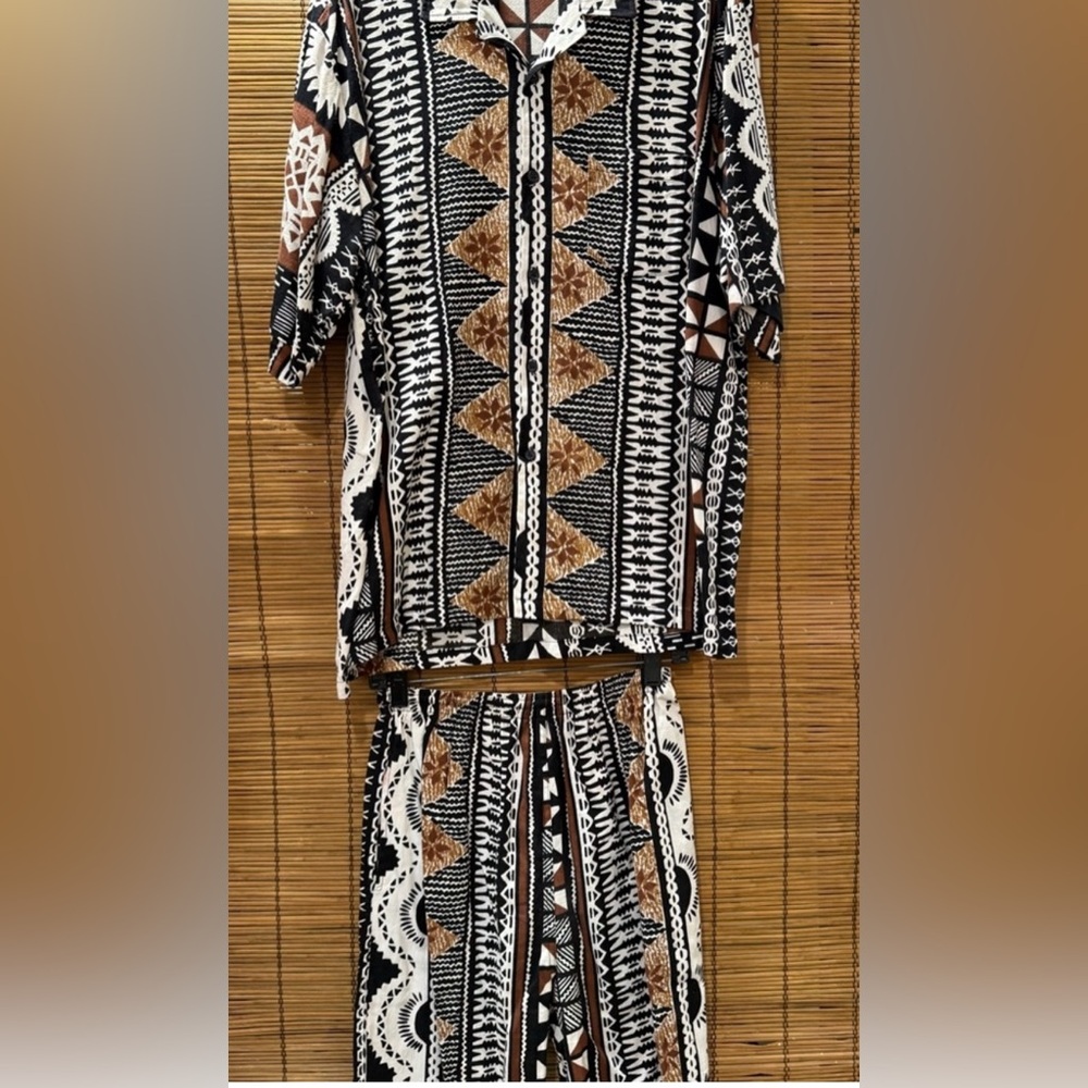 Vintage Barkcloth Cabana Set